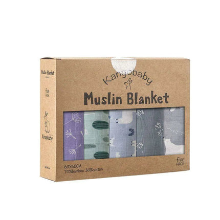 Kangobaby Luxurious 5-Piece Baby Blanket Set - Soft Bamboo Cotton Comfort for Your Baby - Très Elite