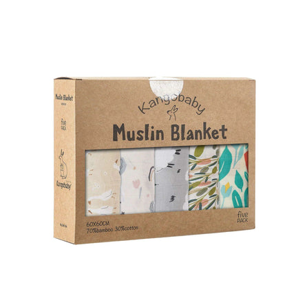 Kangobaby Luxurious 5-Piece Baby Blanket Set - Soft Bamboo Cotton Comfort for Your Baby - Très Elite