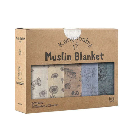 Kangobaby Luxurious 5-Piece Baby Blanket Set - Soft Bamboo Cotton Comfort for Your Baby - Très Elite