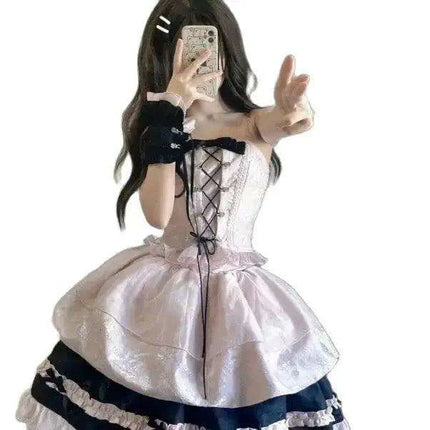 Kawaii Chic Black & Pink Bow Dress for Fashion-Forward Girls - Très Elite