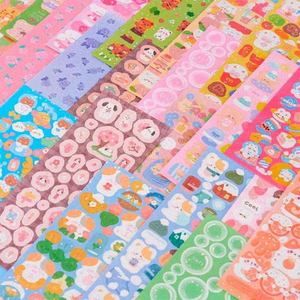 Kawaii Korean Random Laser Sticker Collection - Assorted Craft Supplies for Creative Fun - Très Elite