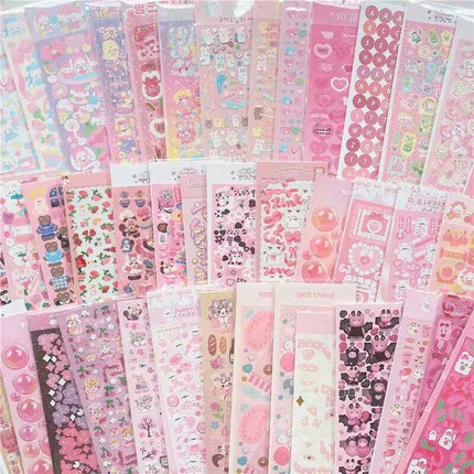 Kawaii Korean Random Laser Sticker Collection - Assorted Craft Supplies for Creative Fun - Très Elite