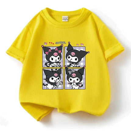 Kawaii Kuromi Anime Kids Summer T-Shirt - Cute Cartoon Tee for Boys and Girls - Très Elite