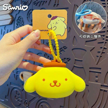 Kawaii Sanrio Character Silicone Coin Purse Trio - Charming Wallet with Cinnamoroll, Kuromi, and My Melody - Très Elite