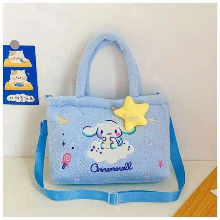 Kawaii Sanrio Plush Character Bags - Iconic Cinnamoroll, My Melody, Kuromi, Hello Kitty - Stylish Shoulder & Crossbody Set - Très Elite