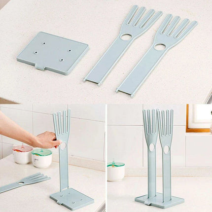 Kitchen Sink Glove Storage System with Detachable Draining Rack for a Neat Kitchen - Très Elite