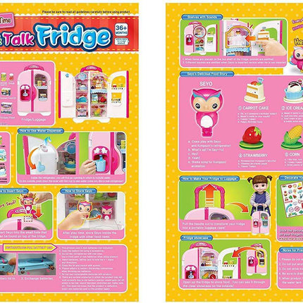 Kongsuni Interactive Food Adventure Refrigerator Playset - Très Elite