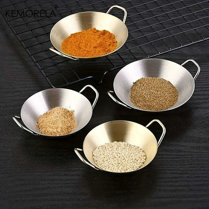 Korean Cuisine Stainless Steel Seasoning Bowls: Elegant Essential for Fine Dining - Très Elite