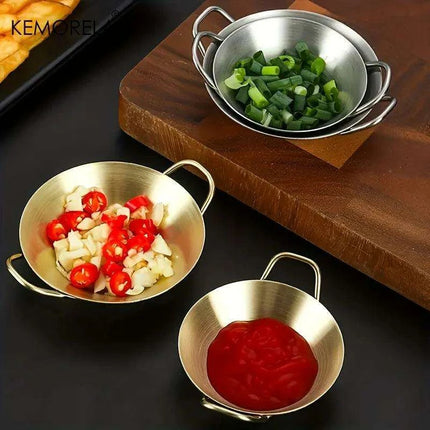 Korean Cuisine Stainless Steel Seasoning Bowls: Elegant Essential for Fine Dining - Très Elite