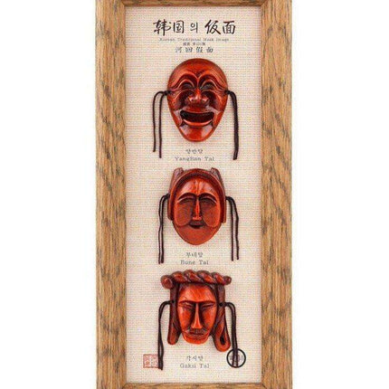Korean Heritage Hahoetal Mask Picture Frame Collection - Embrace Cultural Elegance - Très Elite