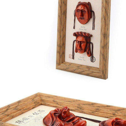 Korean Heritage Hahoetal Mask Picture Frame Collection - Embrace Cultural Elegance - Très Elite