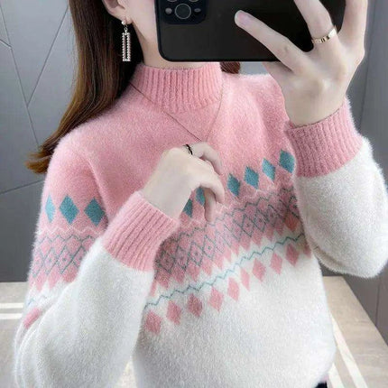 Korean-Inspired Luxe Knit Pullover Sweater - Chic Winter Fashion for Women - Très Elite