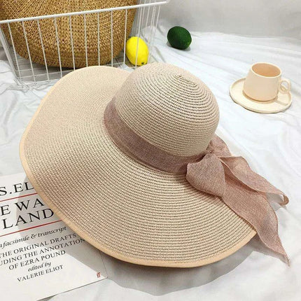 Korean-Inspired Oversized Foldable Women's Sun Hat - Ultimate 15CM Brim for Summer Getaways - Très Elite
