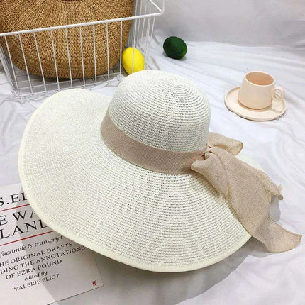 Korean-Inspired Oversized Foldable Women's Sun Hat - Ultimate 15CM Brim for Summer Getaways - Très Elite