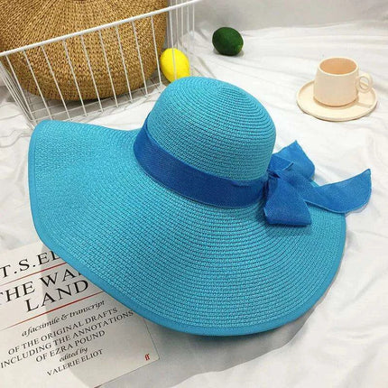 Korean-Inspired Oversized Foldable Women's Sun Hat - Ultimate 15CM Brim for Summer Getaways - Très Elite