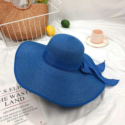 Korean-Inspired Oversized Foldable Women's Sun Hat - Ultimate 15CM Brim for Summer Getaways - Très Elite