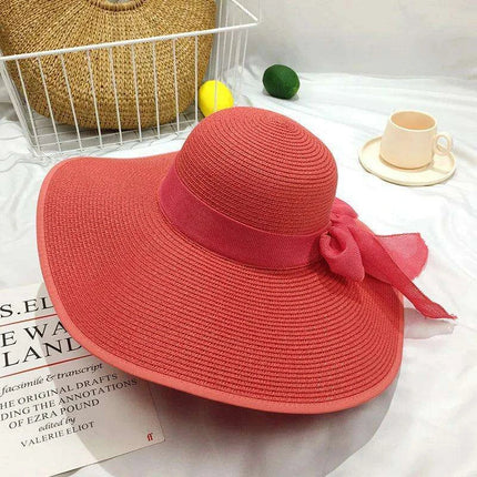 Korean-Inspired Oversized Foldable Women's Sun Hat - Ultimate 15CM Brim for Summer Getaways - Très Elite