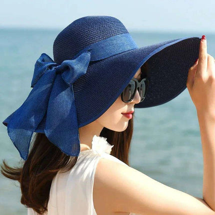 Korean-Inspired Oversized Foldable Women's Sun Hat - Ultimate 15CM Brim for Summer Getaways - Très Elite