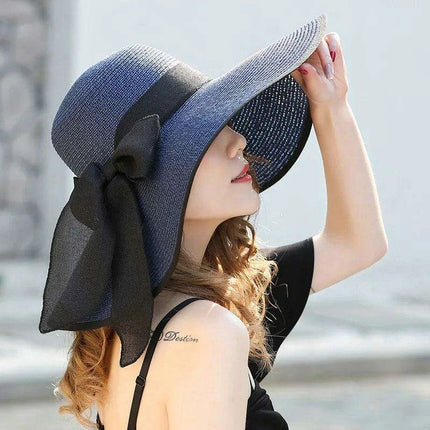 Korean-Inspired Oversized Foldable Women's Sun Hat - Ultimate 15CM Brim for Summer Getaways - Très Elite