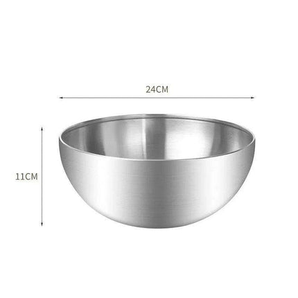 Korean Luxurious Stainless Steel Salad Bowl Set - Elegant Gold and Silver Bowls in Sizes from 15cm to 28cm - Très Elite