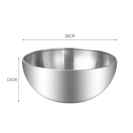 Korean Luxurious Stainless Steel Salad Bowl Set - Elegant Gold and Silver Bowls in Sizes from 15cm to 28cm - Très Elite