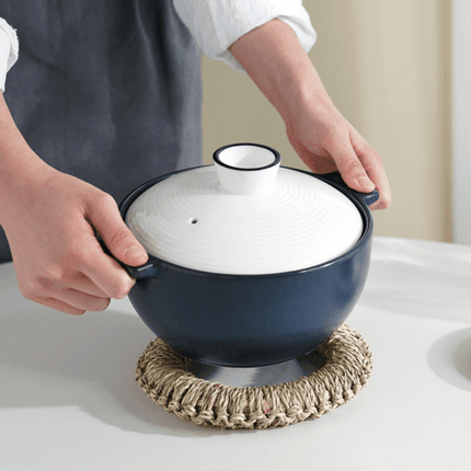 Korean Premium Blue Ceramic Cooking Pot - Versatile 18cm Kitchen Essential - Très Elite