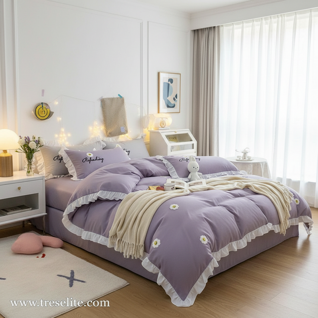 Korean Princess Ruffled Bedding Collection for Girls - Très Elite