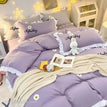 Purple / 1.2m Bed(3pcs) / Fitted Bed Sheet