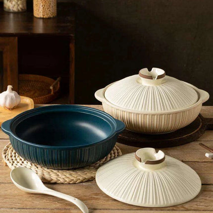 Korean Traditional Ceramic Casserole Pot - Perfect for Authentic Gas Cooking - Très Elite