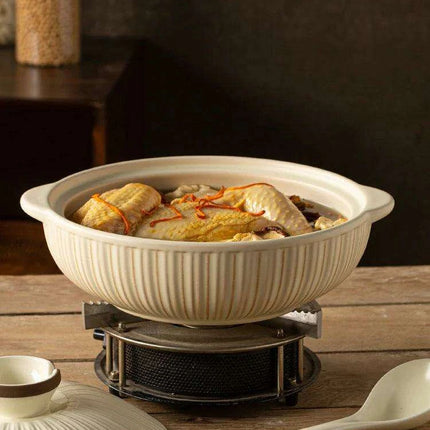 Korean Traditional Ceramic Casserole Pot - Perfect for Authentic Gas Cooking - Très Elite