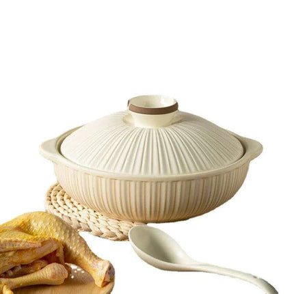 Korean Traditional Ceramic Casserole Pot - Perfect for Authentic Gas Cooking - Très Elite