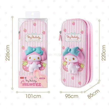 Kuromi & Cinnamoroll Anime-Inspired Pencil Case - Stylish and Functional Stationery Organizer - Très Elite