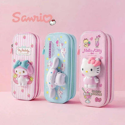 Kuromi & Cinnamoroll Anime-Inspired Pencil Case - Stylish and Functional Stationery Organizer - Très Elite