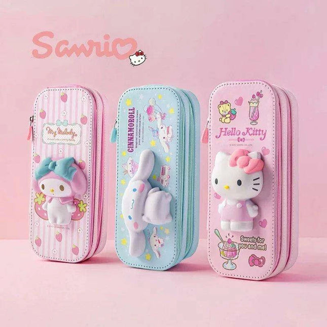 Kuromi & Cinnamoroll Anime-Inspired Pencil Case - Stylish and Functional Stationery Organizer