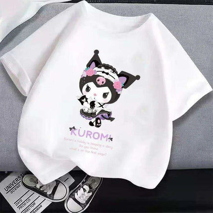 Kuromi Kids' Monochrome Cartoon T-Shirt: A Festive Fashion Essential - Très Elite
