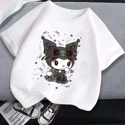 Kuromi Kids' Monochrome Cartoon T-Shirt: A Festive Fashion Essential - Très Elite