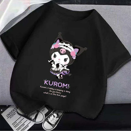 Kuromi Kids' Monochrome Cartoon T-Shirt: A Festive Fashion Essential - Très Elite