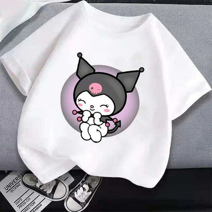Kuromi Kids' Monochrome Cartoon T-Shirt: A Festive Fashion Essential - Très Elite