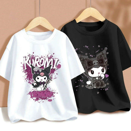 Kuromi Kids' Monochrome Cartoon T-Shirt: A Festive Fashion Essential - Très Elite