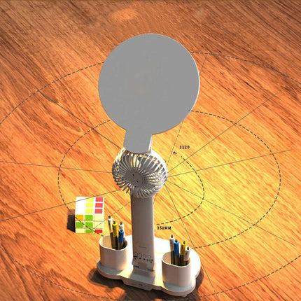 LED Clock Table Lamp USB Chargeable Dimmable Desk Lamp Plug-in LED Fan Light Foldable Eye Protection Reading Night Light - Très Elite