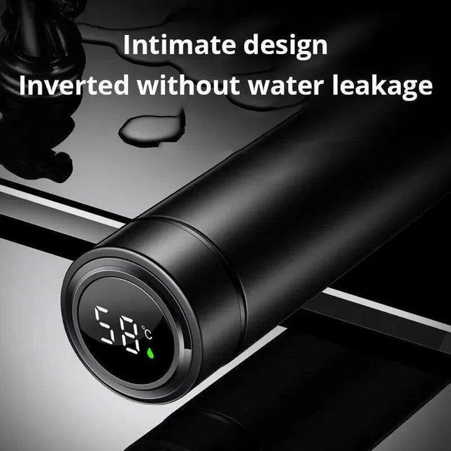 LED Temperature Display Smart Stainless Steel Thermos - 500ML Business Travel Companion
