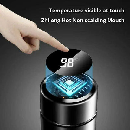 LED Temperature Display Smart Stainless Steel Thermos - 500ML Business Travel Companion - Très Elite