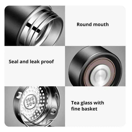 LED Temperature Display Smart Stainless Steel Thermos - 500ML Business Travel Companion - Très Elite