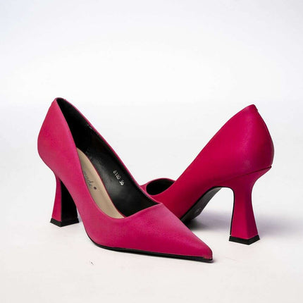 LORELLE FUXIA Pointed Toe Stiletto Pumps – Women's Fuchsia High Heels - Très Elite