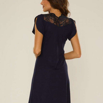 Lace-Adorned Nightshirt in Soft Viscose Blend - Très Elite