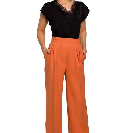 Lace Trim Sleeveless Blouse - Très Elite