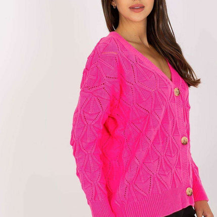 Ladies Parisian Openwork Button Down Sweater Chic Everyday - Très Elite