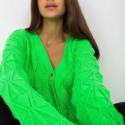 Ladies Parisian Openwork Button Down Sweater Chic Everyday - Très Elite