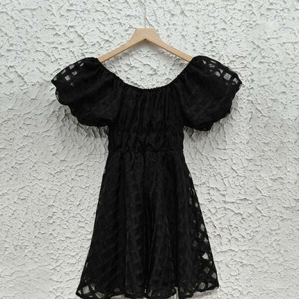 Ladies new fashion one shoulder lantern sleeve sexy backless dress - Très Elite