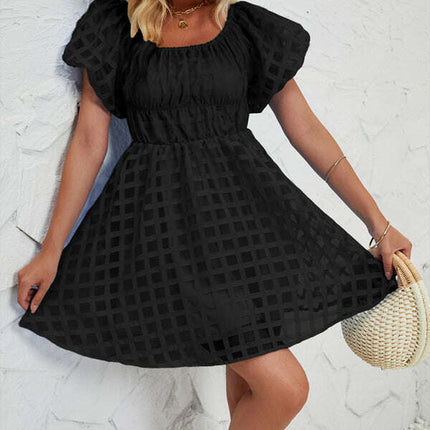 Ladies new fashion one shoulder lantern sleeve sexy backless dress - Très Elite